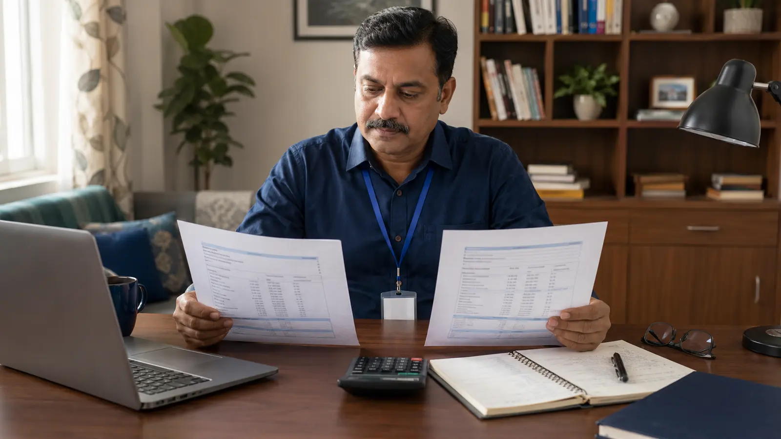 Indian central government pensioner comparing current pension and an illustrative revision scenario