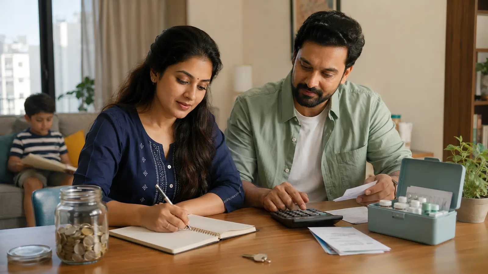 Indian family planning an emergency fund for household expenses, EMIs and medical needs